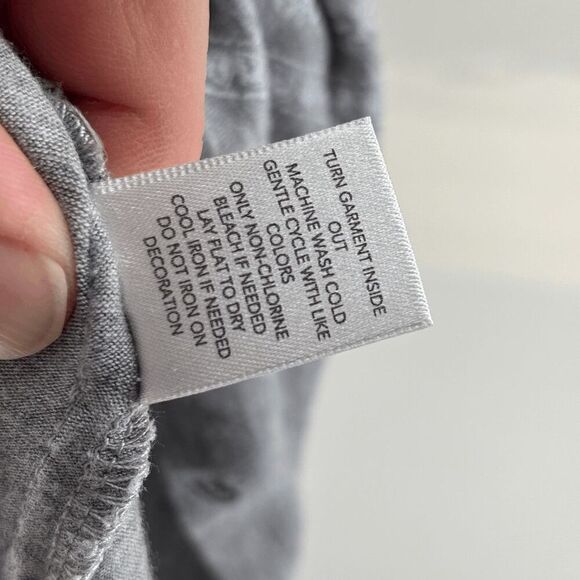 Christopher Banks Grey Ameba Pattern Front V Neck Black Gray White Size L EUC - Picture 4 of 5